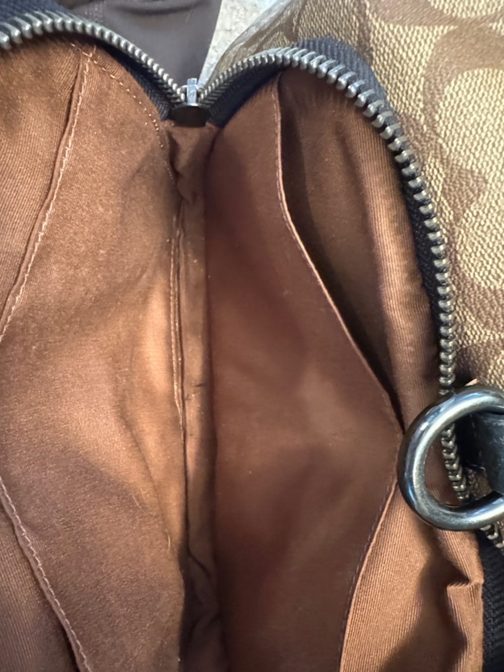 Coach Signature Canvas Backpack in Brown and Black - Picture 8 of 12